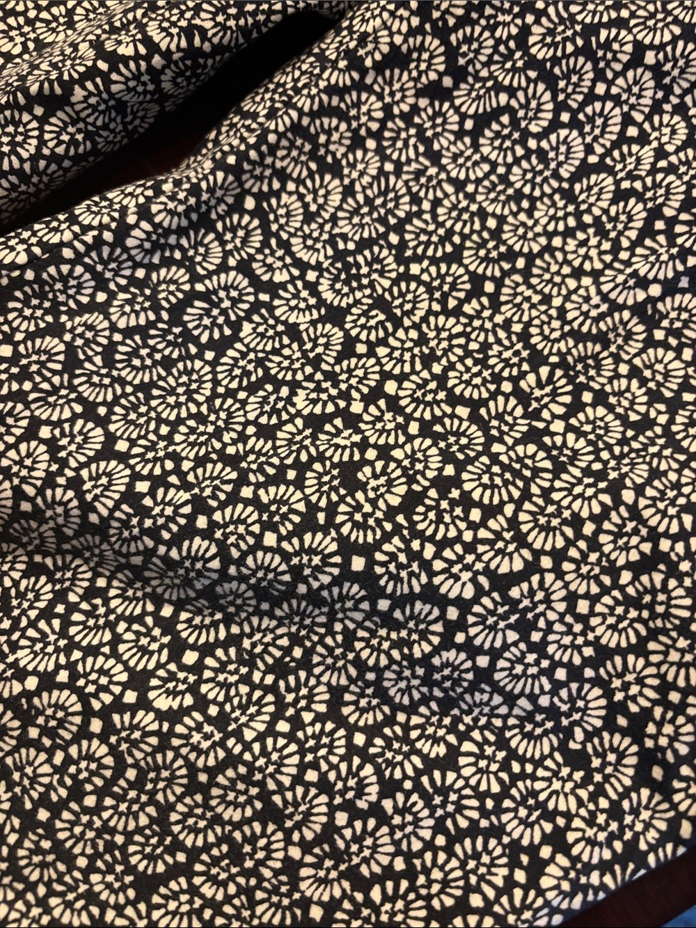 Sigrid Olsen Navy and White Wide-Leg Patterned Pants - Picture 4 of 7